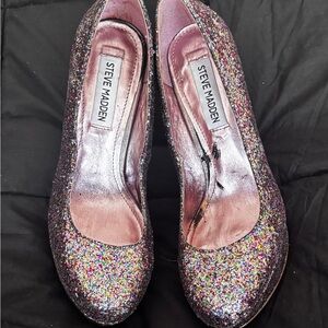 Steve Madden Glitter Multicolor Heels